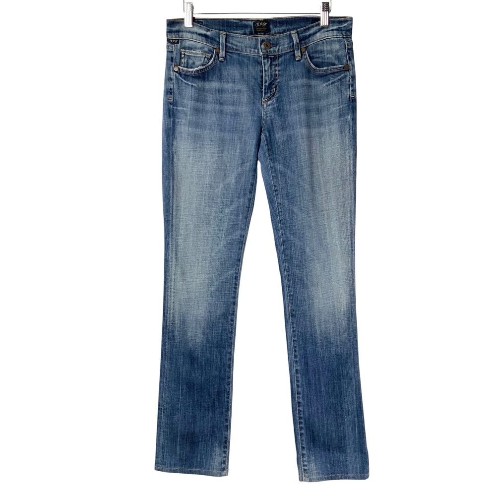 Citizens of Humanity Ava Blue Straight Leg Jeans 28 Button Zip Fly Low Rise